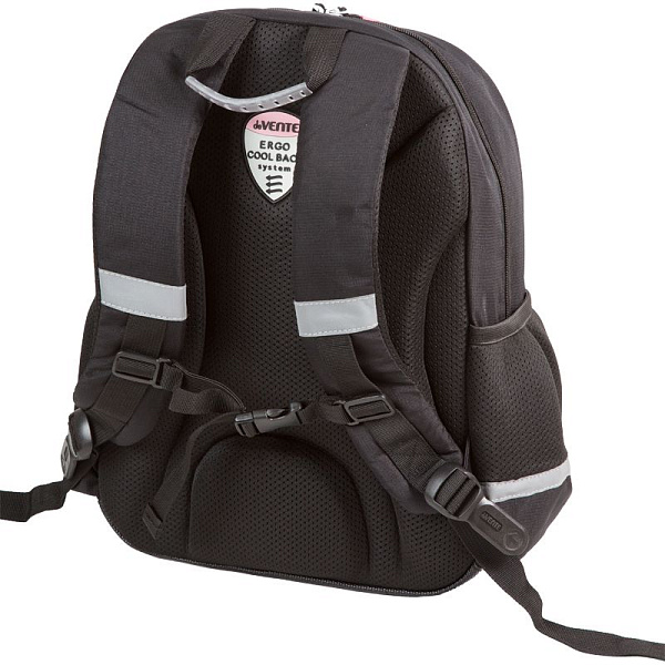 Рюкзак "deVENTE. Lifestyle. Pedro Raccoon" школьный 37x28x16 см (16 л) 500 г, плотный износостойкий полиэстер с водоотталкивающей пропиткой и rip-stop, 2 отделения на молнии, одно с уплотненным отделением для ноутбука до 15 дюймов и книг и карманом д