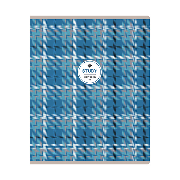 Тетрадь А5 48 листов в клетку, BG "Study", обложка мелованный картон, вд-лак, 60 г/м2, эконом