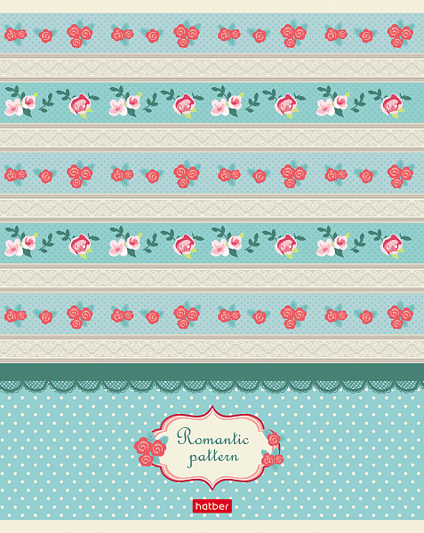 Тетрадь 60 л. кл. "Romantic pattern" выб лак