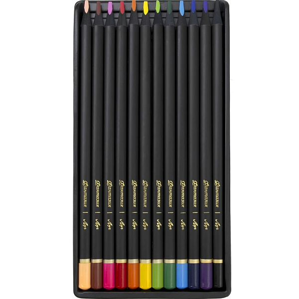 Карандаши 12 цв. Луч "Фантазия" трехгранные, черное дерево