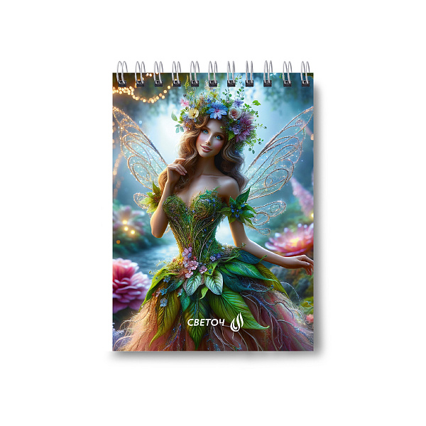 Блокнот А6 80 л. кл. на гребне "Волшебные крылья" 01204  "Светоч"