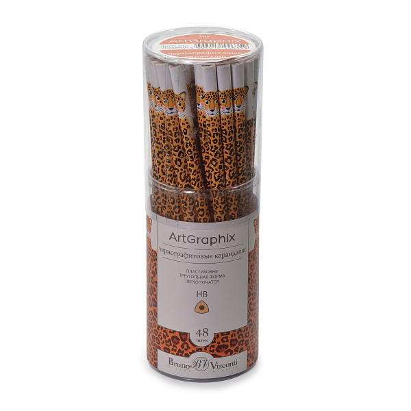 КАРАНДАШ ЧЕРНОГРАФИТОВЫЙ "ArtGraphix. Fun.  Леопард" НВ (пластиковый корпус) (10129060/310719/0019114,КИТАЙ)