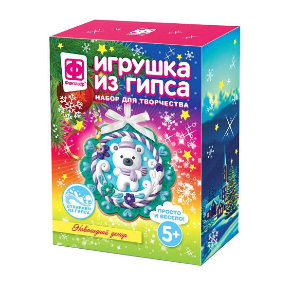 Игрушка из гипса "Снежинка №3"