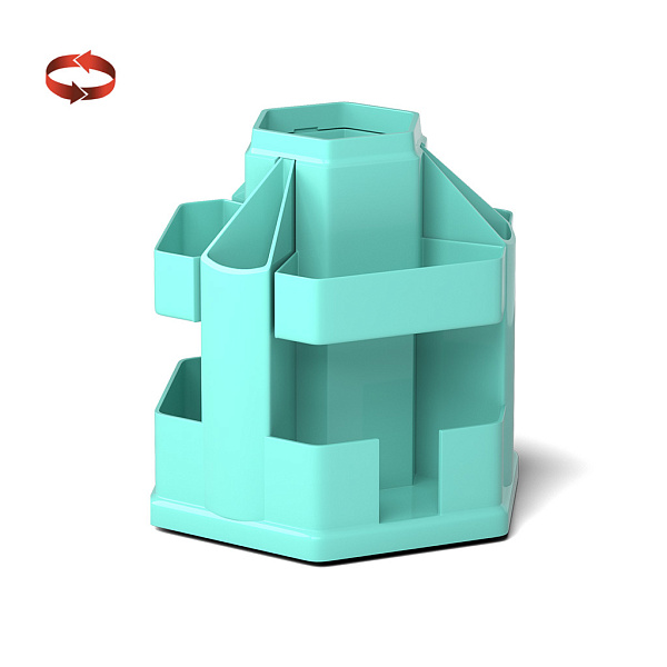 Подставка настольная вращающаяся пластиковая ErichKrause® Office, Pastel Mint, мятный
