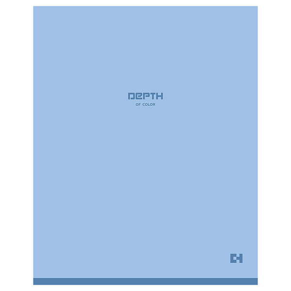Тетрадь А5 48 листов в клетку, BG "Monocolor. Blue", обложка мелованный картон, soft-touch ламинация, 65 г/м2