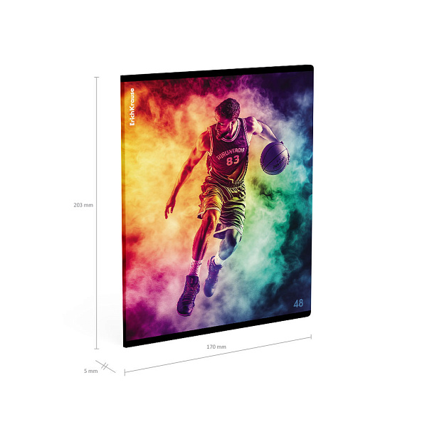 Тетрадь 48 листов в клетку "Champs", матовая ламинация  ErichKrause  _MIX-PACK