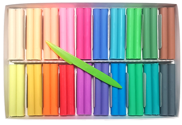 Пластилин 20 цв. Луч восковой 240 гр. "Школа творчества".Пастельная палитра