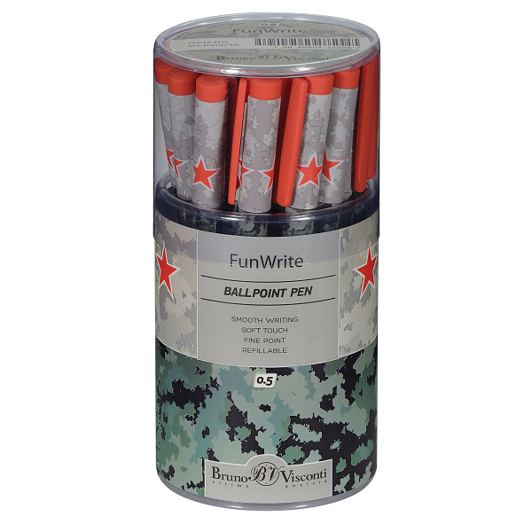Ручка шариковая 0,5 мм "FunWrite. Military. Airforce" СИНЯЯ