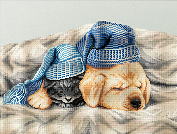 Алмазная мозаика 40*30 "ФРЕЯ" на подрамнике "Сонное царство"