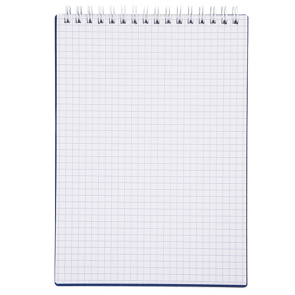 Блокнот А5 80 л. кл. на гребне CANVAS Синий Пластиковая обложка 