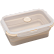Ланчбокс складной герметичный "deVENTE" бежевый, прямоугольный, 800 мл, 18,5x13x7 см, в сложенном виде высота 3 см, силиконовый, с пластиковой крышкой, с отвестием вентиляции и силиконовой заглушкой, 