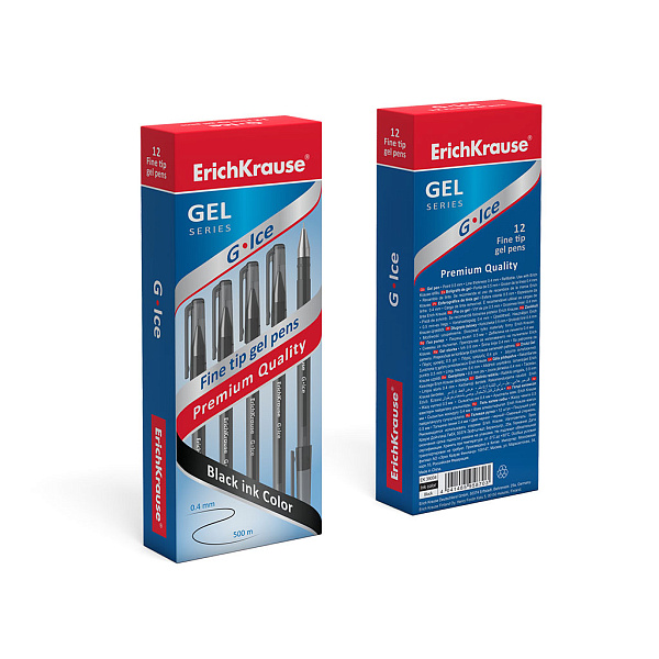 Ручка гелевая ErichKrause G-Ice Stick Original 0.5, для ОГЭ/ЕГЭ, цвет чернил черный (в коробке по 50 шт.)