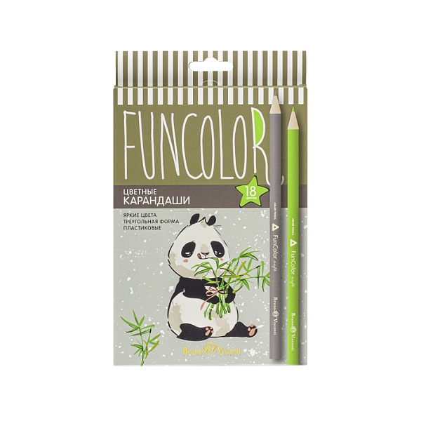 Карандаши 18 цв. "FUNCOLOR" пластиковые