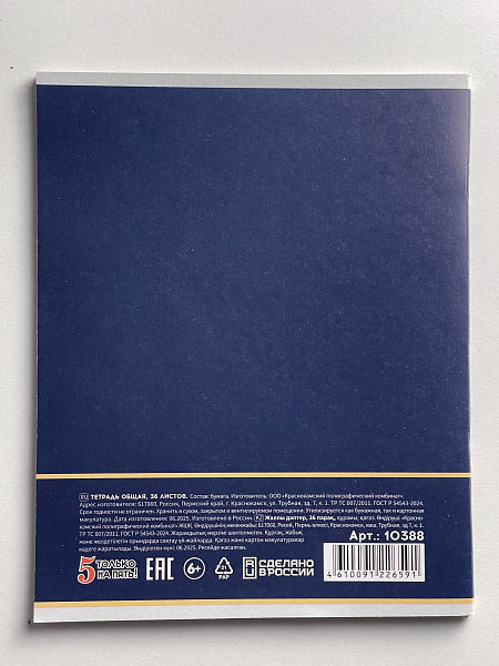 Тетрадь предметная 36 листов "Картинки" Обществознание, со справочным материалом, обложка мелованная бумага, блок №2 (серые листы)