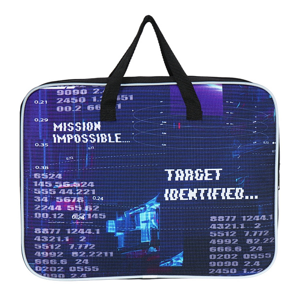 Папка текстильная на молнии ErichKrause с ручками Cyber Game, A4+