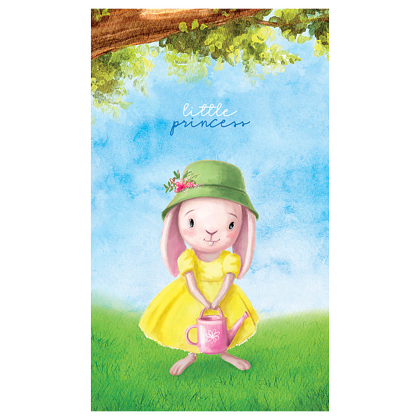 Блокнот А7, 48 листов на склейке, BG "Little bunny", мягкая обложка мелованный картон, 60 г/кв.м