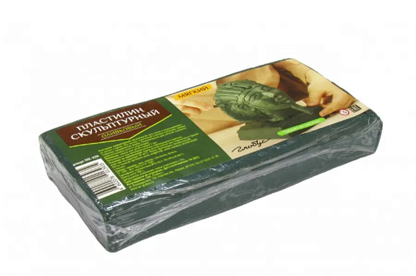 Пластилин скульптурный 500 г. "Глобус" мягкий, оливковый,