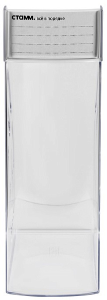 Лоток для бумаг вертикальный СТАММ "Эксперт", прозрачный, ширина 95мм