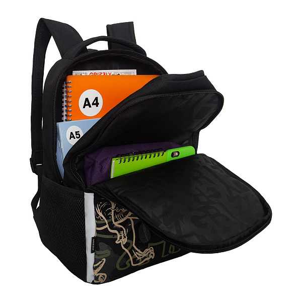 Рюкзак школьный с картхолдером на держателе (/1 черный)