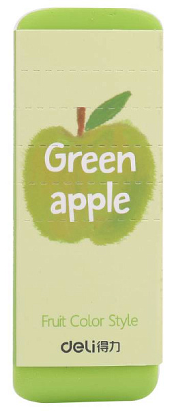 Ластик Deli 108х40х12мм ассорти индивидуальная картонная упаковка