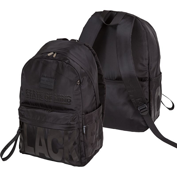 Рюкзак "deVENTE. State of Mind Black" подростковый 42x31x20 см (18 л) 500 г, текстильный,уплот.спинк