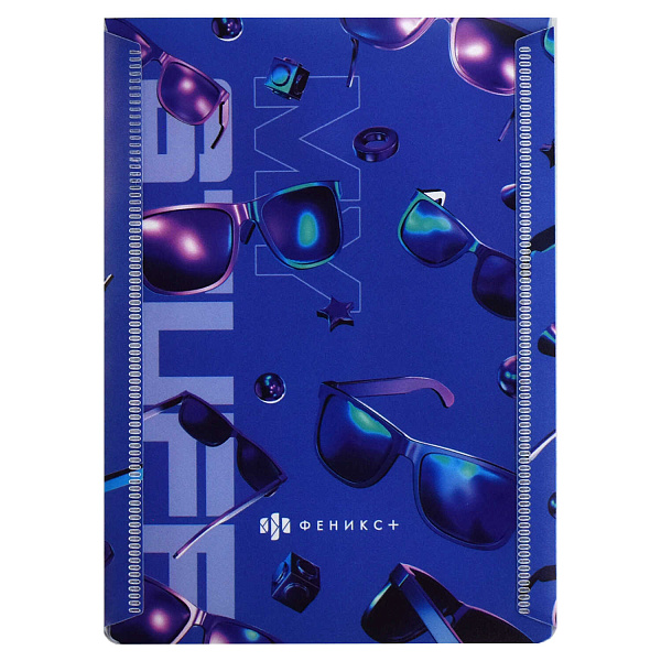 Папка-конверт на кн. "ОЧКИ" (полипропилен, 15.8х11.4 см, 1 отд., кнопка, УФ-печать)