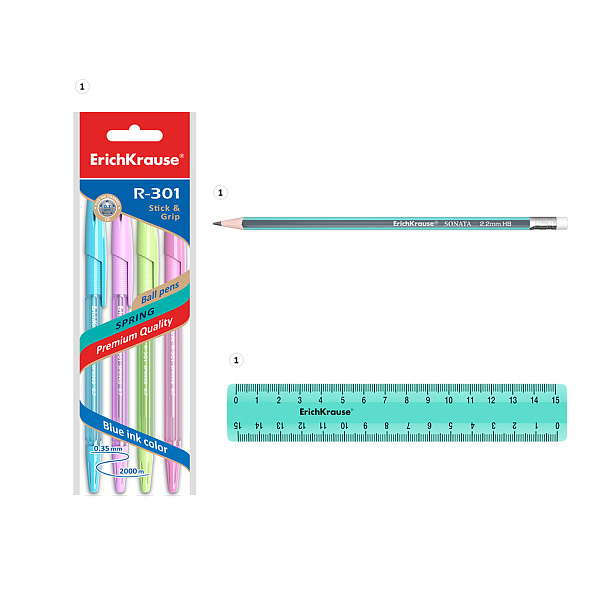 Набор настольный ErichKrause® Base, Pastel Mint, мятный