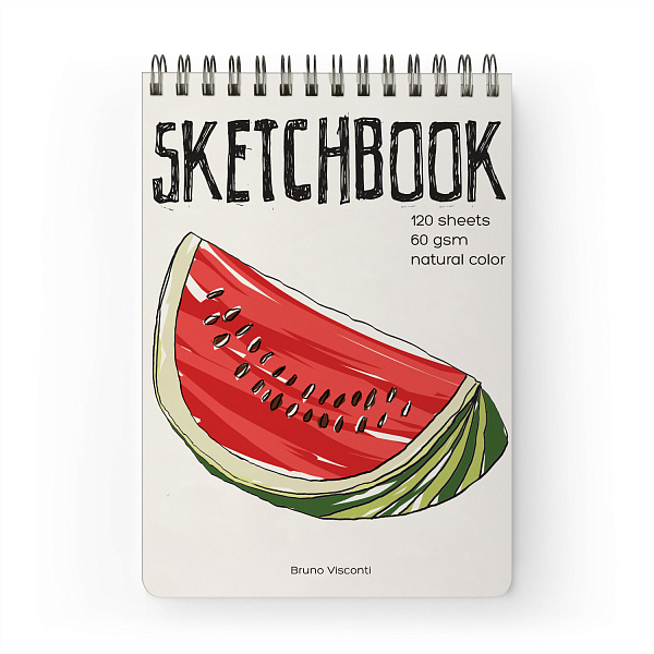 SKETCHBOOK 185х250 мм 120 л. пухлая 60 гр. на гребне (4вида)