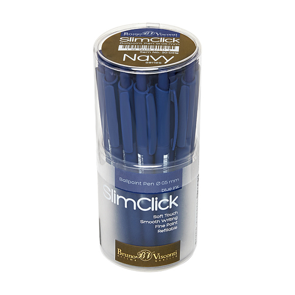 Ручка шариковая автомат. 0,5 мм "SlimClick.NAVY" СИНЯЯ
