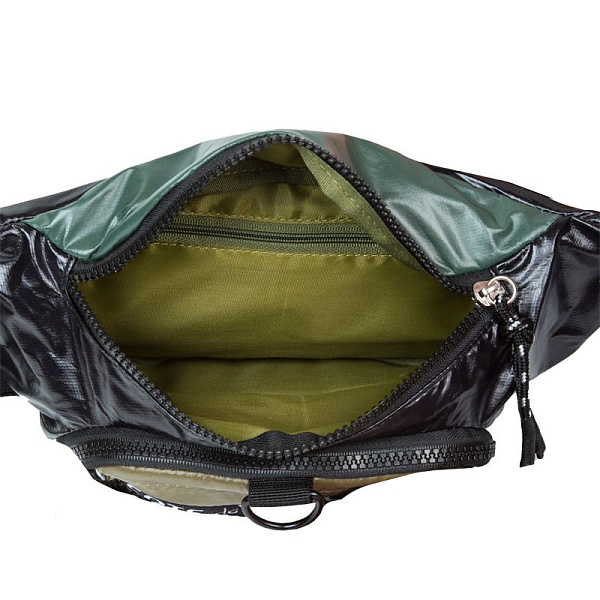 Сумка поясная "deVENTE. Limited Edition. Think Different" подростковая 26x10x7 см, высококачественная стеганная плащевка, тракторные молнии, 1 отделение на молнии, 1 передний карман на молнии, 1 сетчатый карман на молнии, 2 внутренних кармана, на рег