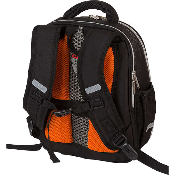 Рюкзак школьный "deVENTE. Junior. Fast Or Last" жесткий 35x27x13 см (14 л) вес 800 г, 1 отд. на молнии с разделителями для учебников, с органайзером, 1 отделение для формата A4, 2 боковых кармана сеточкой на резинке, эргономичная формоустойчивая спин