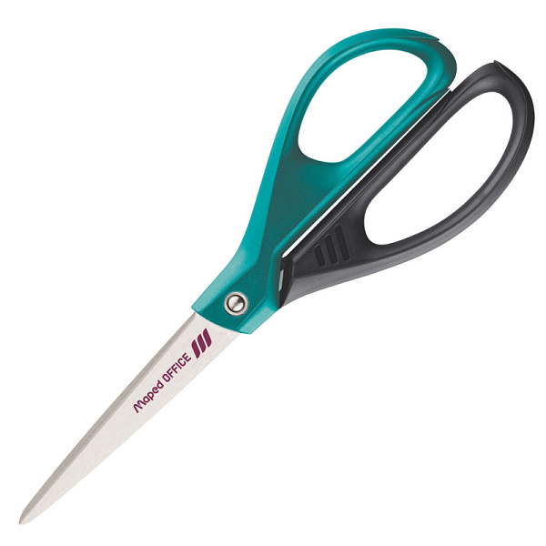 Ножницы 210 мм Maped ESSENTIALS GREEN DECO эргономичные, асимметричные, цв. ассорти, в блистере
