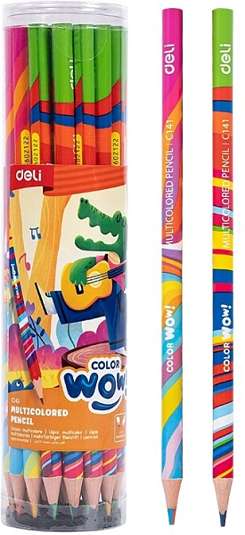 Карандаши 28 цв. Deli Colorwow 3мм трехгран. туба