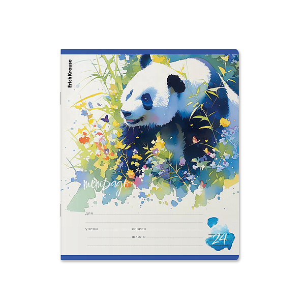Тетрадь 24 л. лин. "Flower Panda" ErichKrause  (в плёнке по 10 шт.)_MIX-PACK