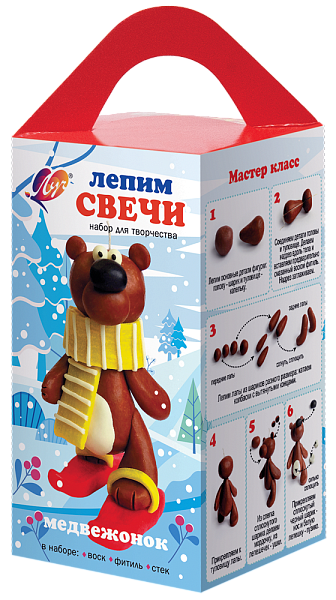 Набор с воском для лепки свечей "Медвежонок" Луч