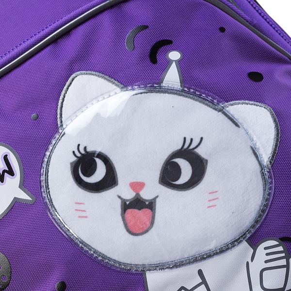 Рюкзак Hatber EASY-Вселенная в пушистых лапках- 41Х29Х16 СМ полиэстер нагрудная стяжка светоотраж. 2 отделения 3 кармана