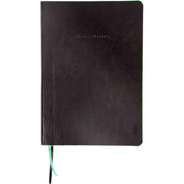 Ежедневник недат А5 "deVENTE. THE BEST IN BLACK" 272 стр, черный с салатовым, белая бумага 70 г/м² с черным срезом, печать в 2 краски, мягкая обложка из искусственной кожи с салатовым срезом, термо тиснение, перфорация, закругленные уголки, 2 ляссе, 