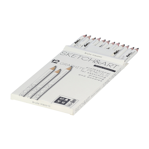 Карандаш ч/г "Sketch&Art. Jumbo" 12В, 4 MM 