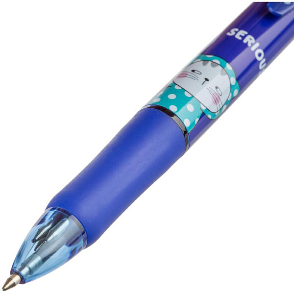 Ручка 4 цв. шариковая автомат. 0,7 мм M&G So Many Cats, масл, асс