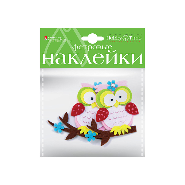 Декоративные наклейки из фетра НАБОР № 21 "СКАЗОЧНЫЕ СОВЫ", 3 вида