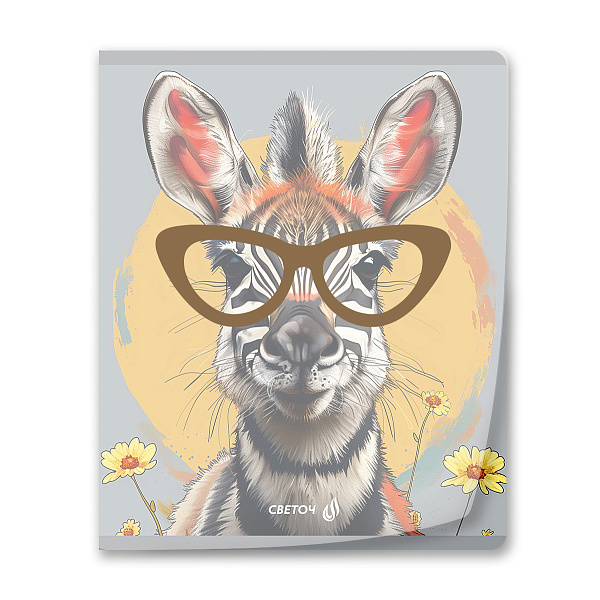 Тетрадь 96 л. кл. "Наблюдаю за тобой" пластик. обложкой 180 мкм., с трафарет.печатью, цвет.запечат.титул лист A5 на скобе 65 г/кв.м , белизна 100 %. 01105 "Светоч"