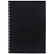 Тетрадь А4 80 листов клетка Пластиковая обложка на гребне VELVET  Черная Многоуров.перфорация 