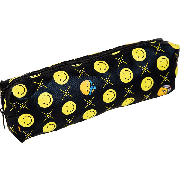 Пенал "Attomex. Have Fun" 20x7x3,5 см, прямоугольный для 50 предметов, на молнии, искусственная кожа с рисунком, ассорти 3 дизайна