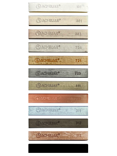 Сухая пастель 12 цветов ACMELIAE, серые тона