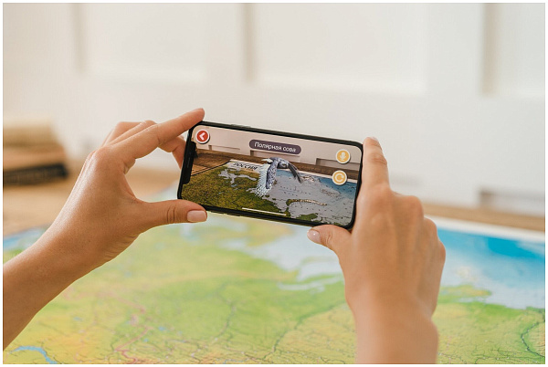 Карта России физическая Интерактивная 1:8,5М 101х70 см (с ламинацией).