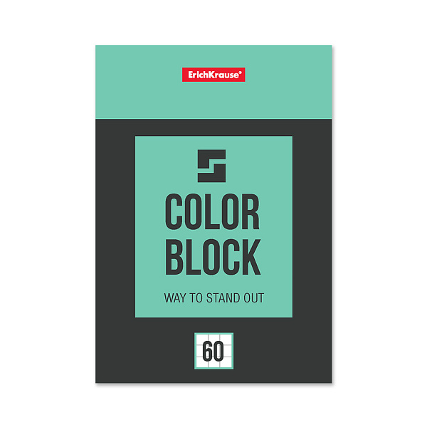 Блокнот А6 60 л. кл. на клею ErichKrause® Color Block, 