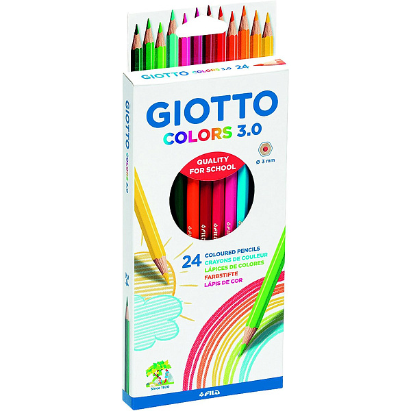 Карандаши 24 цв. "Giotto" COLORS 3.0, деревянные, заточенный