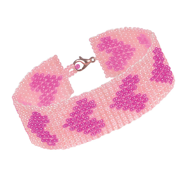 Набор для бисероплетения "Klart"  "Браслет. Сердечки" 2 см