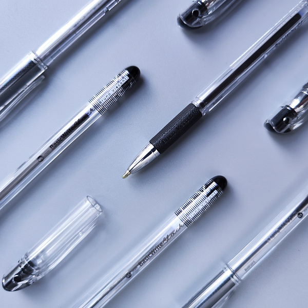 Ручка шариковая 0,5 мм Bruno Visconti "BasicWrite" ЧЕРНАЯ 