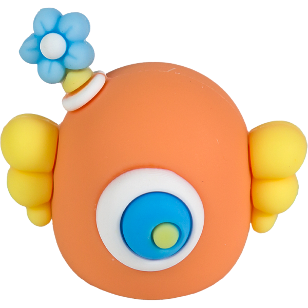 Точилка 1 отв. deVENTE. Big Eyes Monster, 30x37x28 мм, пластиковая с покрытием Soft Touch,ассорти 3 дизайна